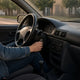 Car won’t start: driver turning the ignition key in the steering column