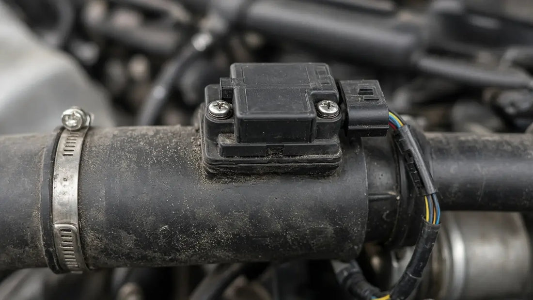 P0101 code and MAF airflow check: mass air flow sensor on the intake tube