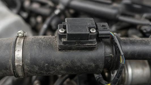 P0101 code and MAF airflow check: mass air flow sensor on the intake tube