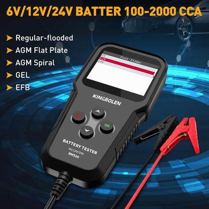 KINGBOLEN BM520 6V 12V 24V Auto Battery Tester Product description