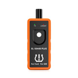 EL-50448 PLUS orange TPMS relearn tool, front view, labeled For Ford For GM