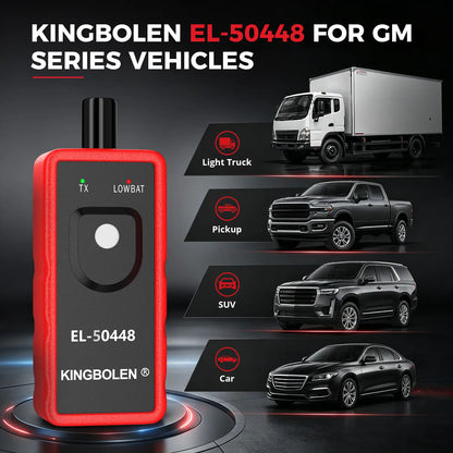 KINGBOLEN EL-50448 TPMS tool for GM light trucks, pickups, SUVs, and cars