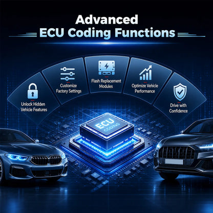KINGBOLEN K7 ECU coding graphic: unlock hidden features, customize factory settings, flash replacement modules, and optimize performance