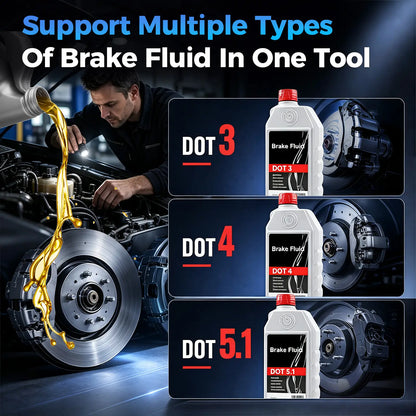 KINGBOLEN BF200 brake fluid tester supports multiple types of brake fluid, compatible with DOT3, DOT4 and DOT5.1 for universal vehicle detection