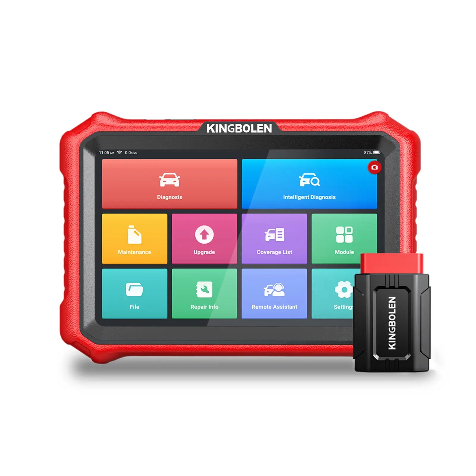 KINGBOLEN K8 PRO car diagnostic scan tool physical product display with bluetooth VCI dongle