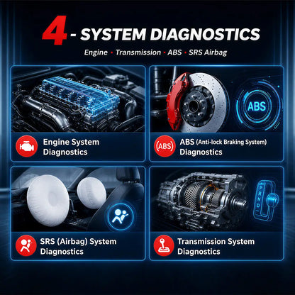 KINGBOLEN S500 S600 S800 4-System OBD2 Diagnostic Scanner