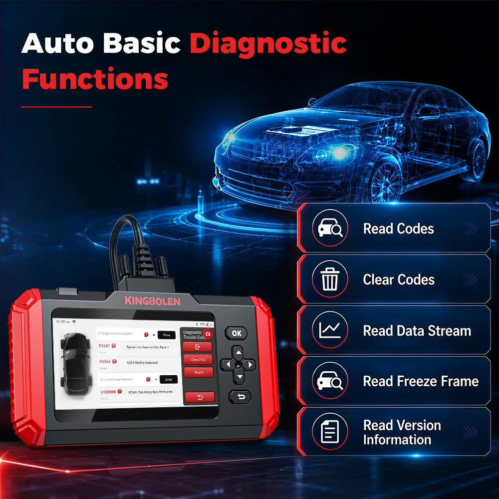 KINGBOLEN S500 S600 S800 4-System OBD2 Diagnostic Scanner