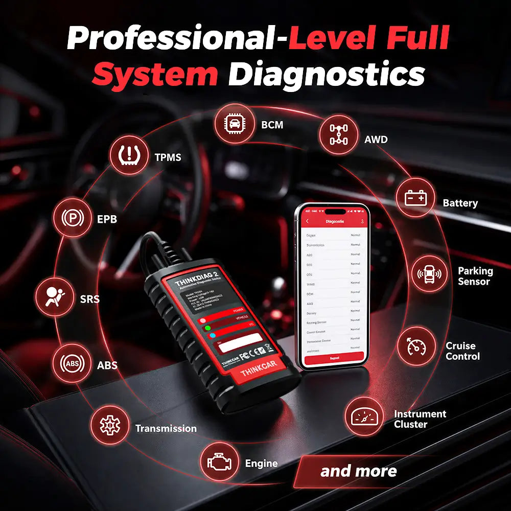 THINKCAR ThinkDiag 2 professional level full system diagnostics OBD2 scanner for vehicle comprehensive analysis